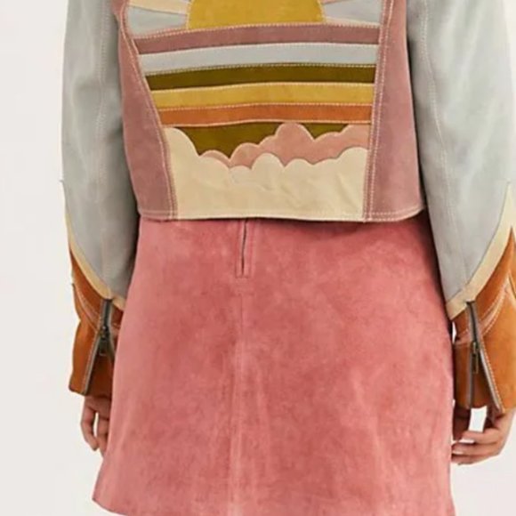 Free People, BLANKNYC, El Dorado Skirt, Dusty Coral, Leather, Mini Skirt, Siz 31 - Picture 5 of 8